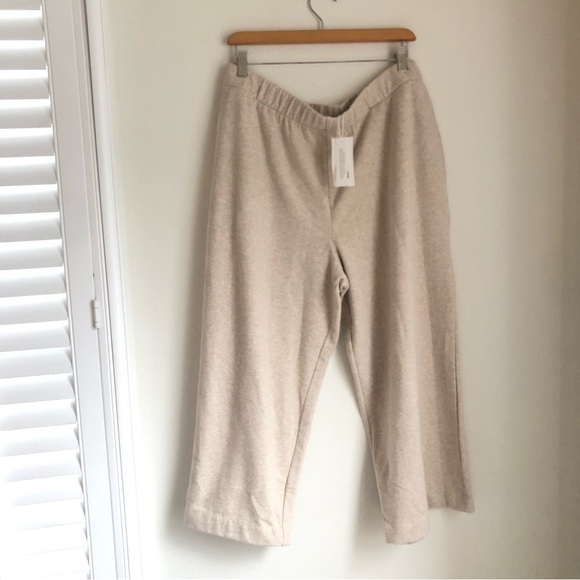 Vince size XL Crop Pull On Cotton Blend Pants in White Sand - Picture 2 of 12